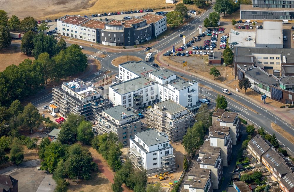 Luftbild Herne - Baustelle der Neubau- Gebäude des Altersheim Seniorencampus Westring -Forellstraße in Herne im Bundesland Nordrhein-Westfalen