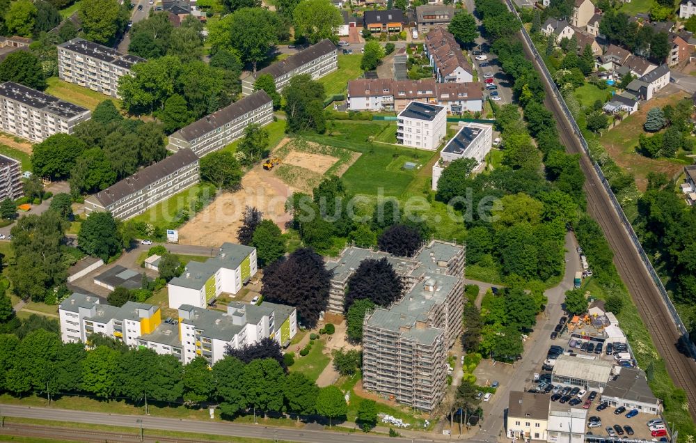 Bochum von oben - Baustelle der Neubau- Gebäude des Altersheim - Seniorenresidenz Belia Seniorenresidenz Wattenscheid in Bochum im Bundesland Nordrhein-Westfalen, Deutschland