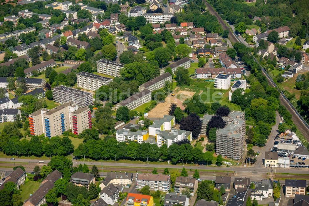 Bochum von oben - Baustelle der Neubau- Gebäude des Altersheim - Seniorenresidenz Belia Seniorenresidenz Wattenscheid in Bochum im Bundesland Nordrhein-Westfalen, Deutschland