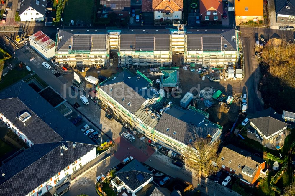 Luftbild Haltern am See - Baustelle der Neubau- Gebäude des Altersheim - Seniorenresidenz am Dietrich-Bonhoeffer-Weg in Haltern am See im Bundesland Nordrhein-Westfalen, Deutschland