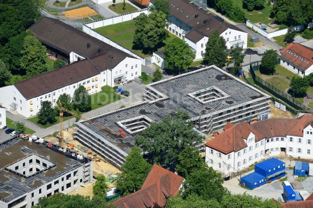 Luftbild Mainkofen - Baustelle der Neubau- Gebäude des Altersheim - Seniorenresidenz Pflegeheim Mainkofen in Mainkofen im Bundesland Bayern, Deutschland