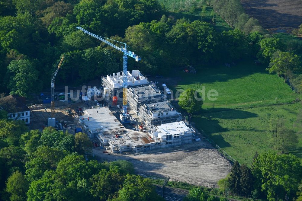 Luftaufnahme Bremen - Baustelle der Neubau- Gebäude des Altersheim - Seniorenresidenz Rockwinkeler Park in Bremen, Deutschland