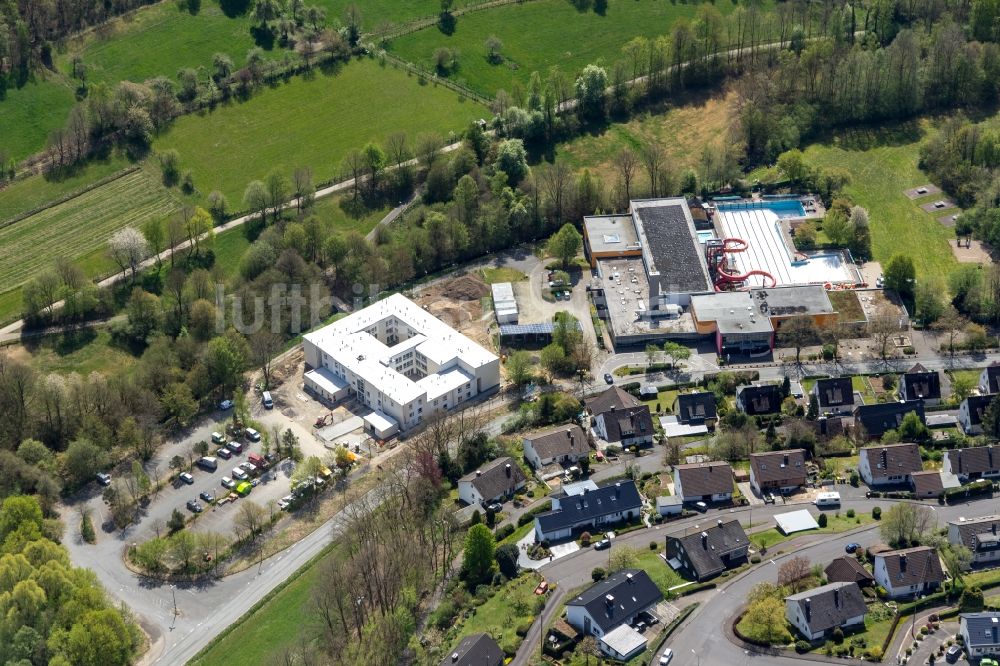 Luftbild Netphen - Baustelle der Neubau- Gebäude des Demenzzentrum Haus St. Anna in Netphen im Bundesland Nordrhein-Westfalen, Deutschland