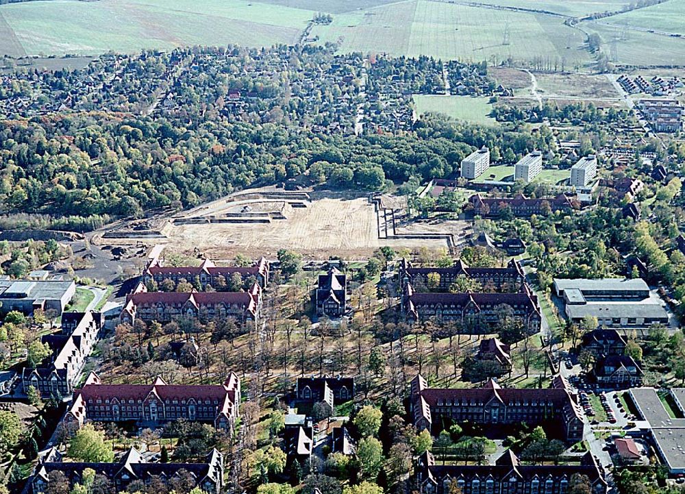 Luftaufnahme Berlin-Buch - Baustelle für den Neubau der Helios Klinik AG in Berlin-Buch Wiltbergstraße 50 13125 Berlin postmaster@berlin