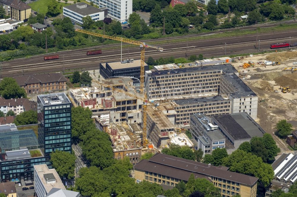 Bochum von oben - Baustelle Neubau Justizzentrum Bochum im Bundesland Nordrhein-Westfalen