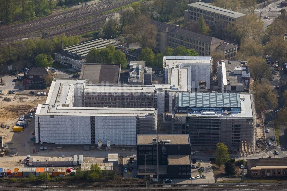 Bochum aus der Vogelperspektive: Baustelle Neubau Justizzentrum Bochum im Bundesland Nordrhein-Westfalen