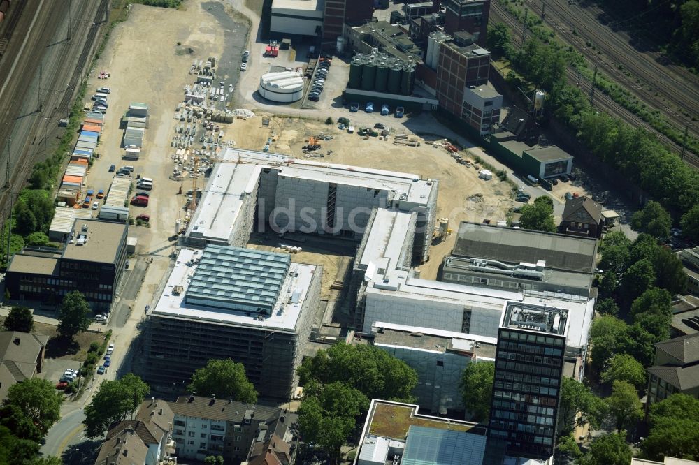 Luftaufnahme Bochum - Baustelle Neubau Justizzentrum Bochum im Bundesland Nordrhein-Westfalen