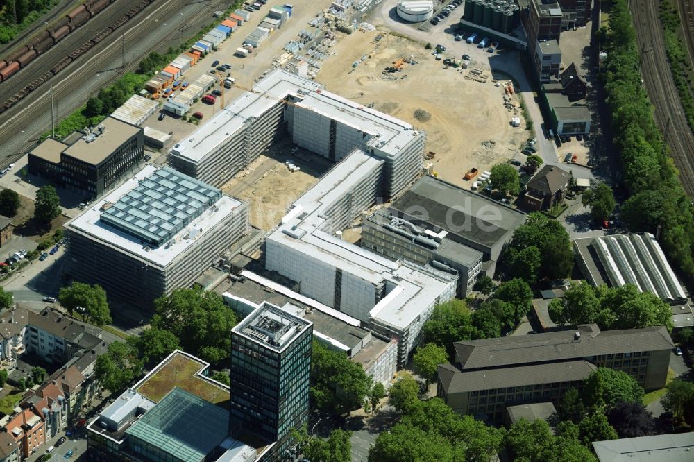 Bochum aus der Vogelperspektive: Baustelle Neubau Justizzentrum Bochum im Bundesland Nordrhein-Westfalen