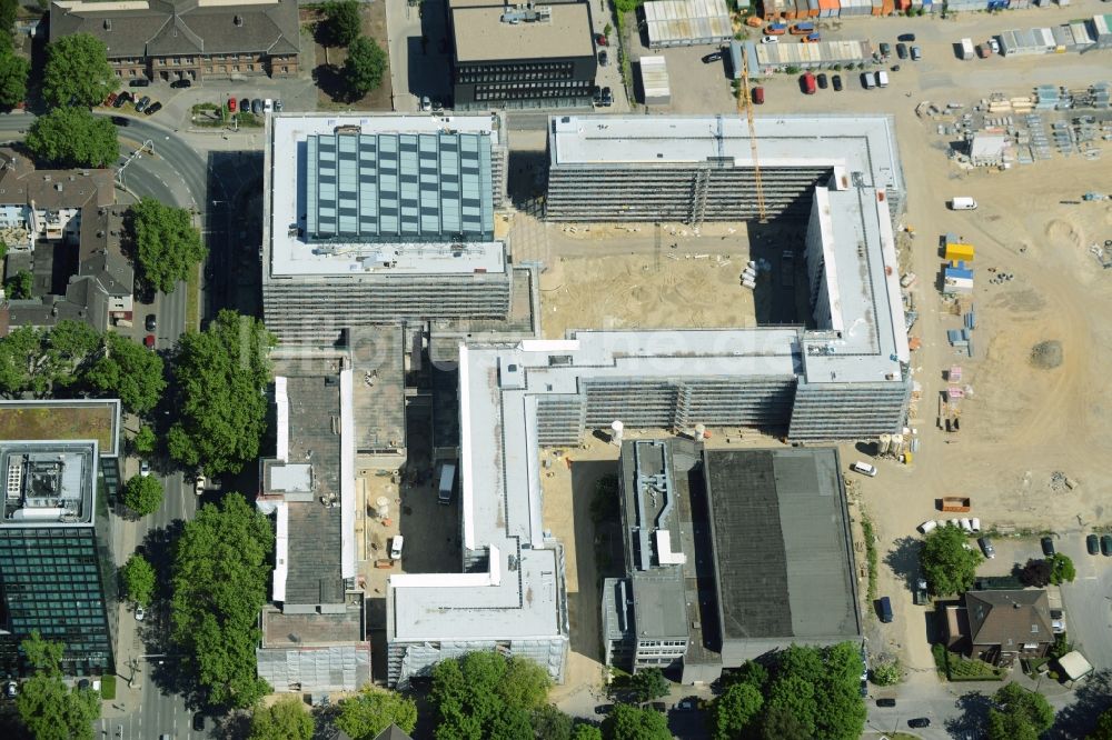 Luftaufnahme Bochum - Baustelle Neubau Justizzentrum Bochum im Bundesland Nordrhein-Westfalen