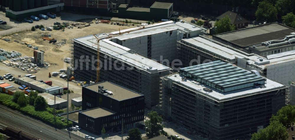 Luftaufnahme Bochum - Baustelle Neubau Justizzentrum Bochum im Bundesland Nordrhein-Westfalen