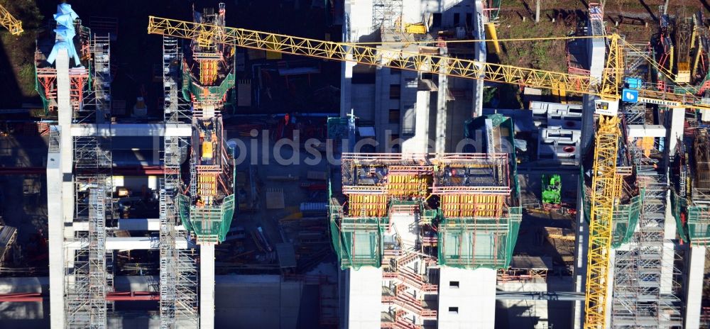 Luftbild Niederfinow - Baustelle vom Neubau des Schiffshebewerk Niederfinow Nord im Bundesland Brandenburg