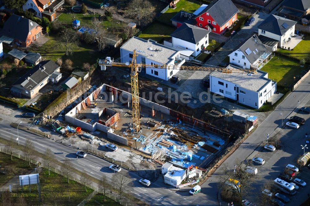 Luftbild Stahnsdorf - Baustelle vom Neubau eines Seniorenzentrums in Stahnsdorf im Bundesland Brandenburg, Deutschland