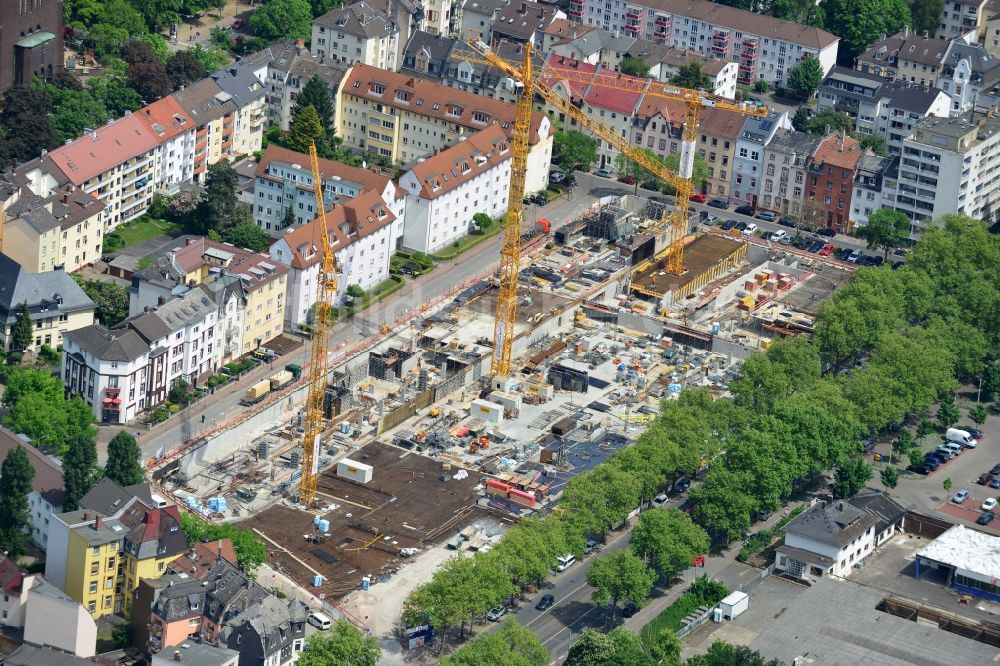 Luftbild Frankfurt am Main - Baustelle Neubau Wohnanlage Alea im Gallus in Frankfurt am Main im Bundesland Hessen