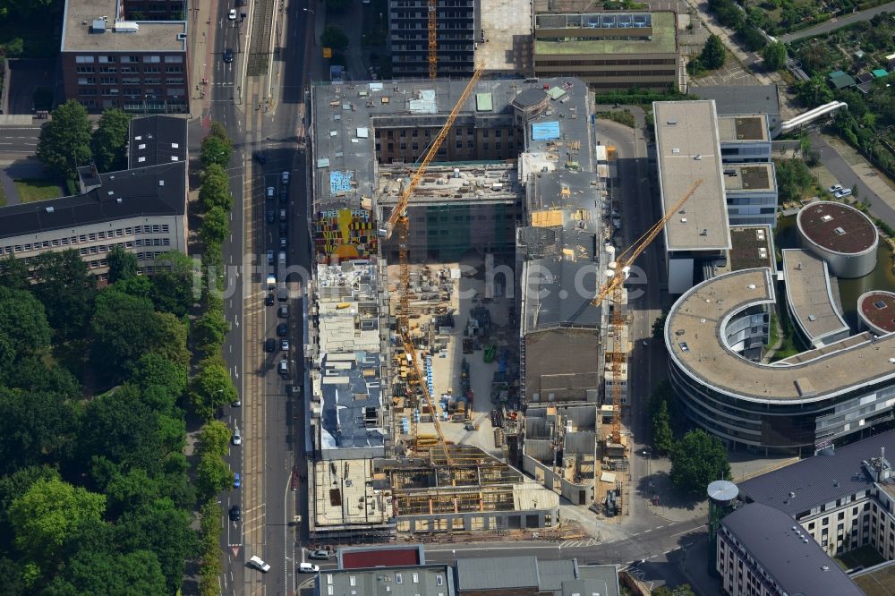 Leipzig von oben - Baustelle des Neubauprojekt LKG Carré in Leipzig im Bundesland Sachsen