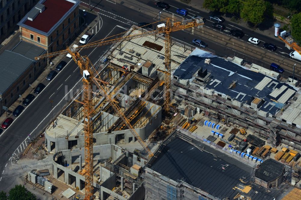 Luftaufnahme Leipzig - Baustelle des Neubauprojekt LKG Carré in Leipzig im Bundesland Sachsen