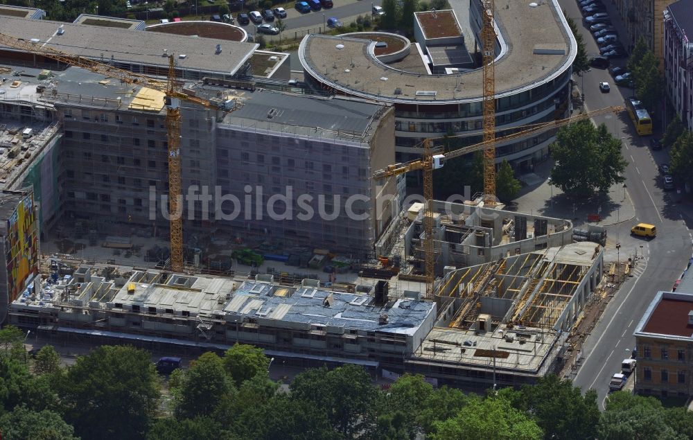 Leipzig von oben - Baustelle des Neubauprojekt LKG Carré in Leipzig im Bundesland Sachsen