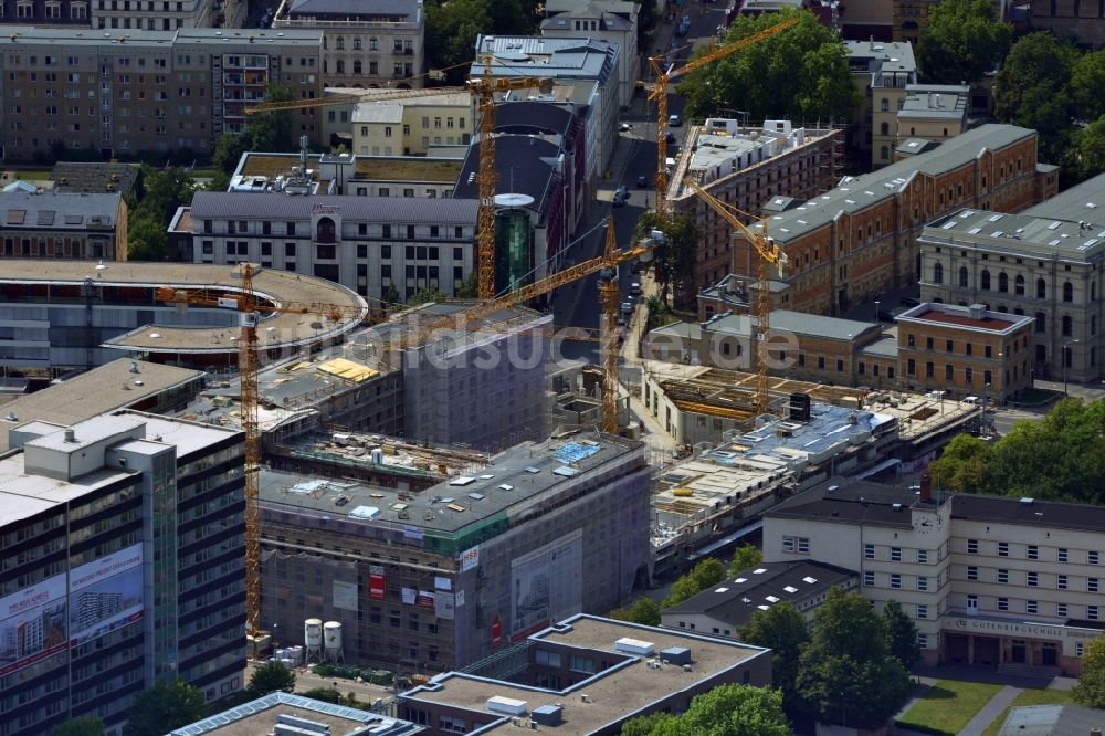 Luftaufnahme Leipzig - Baustelle des Neubauprojekt LKG Carré in Leipzig im Bundesland Sachsen