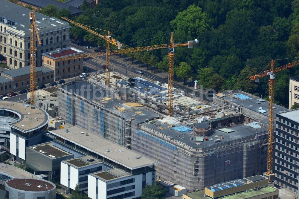 Leipzig von oben - Baustelle des Neubauprojekt LKG Carré in Leipzig im Bundesland Sachsen