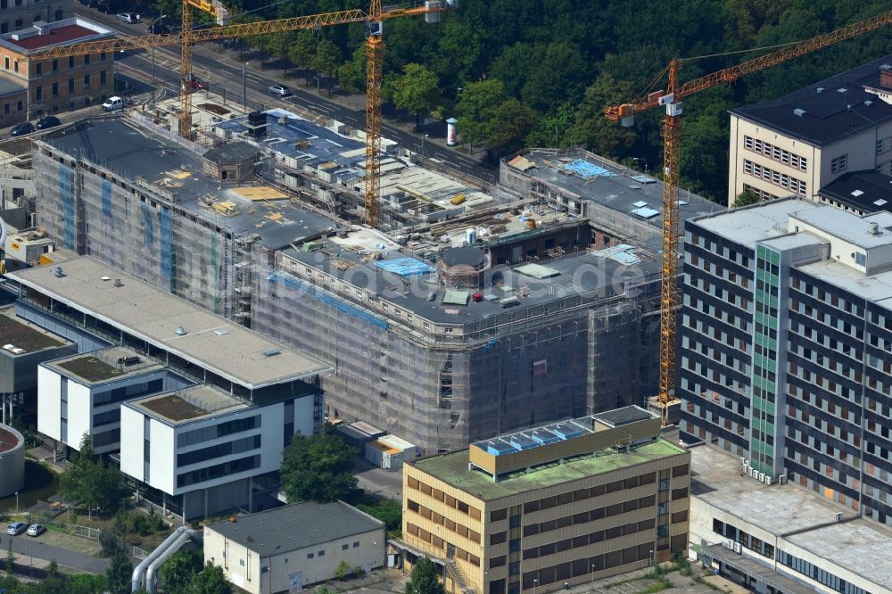 Leipzig aus der Vogelperspektive: Baustelle des Neubauprojekt LKG Carré in Leipzig im Bundesland Sachsen