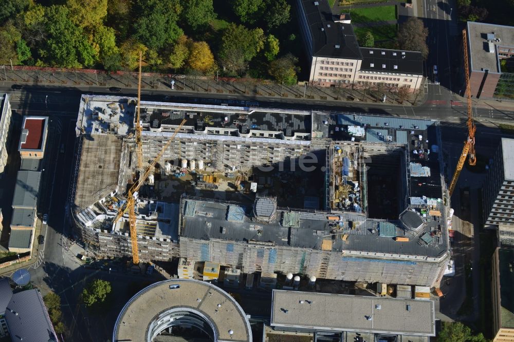 Luftaufnahme Leipzig - Baustelle des Neubauprojekt LKG Carré in Leipzig im Bundesland Sachsen