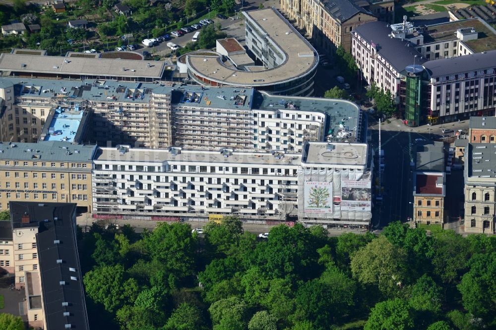 Leipzig aus der Vogelperspektive: Baustelle des Neubauprojekt LKG Carré in Leipzig im Bundesland Sachsen