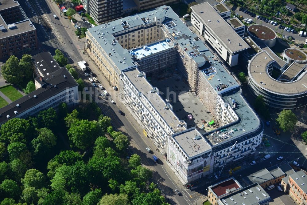 Leipzig aus der Vogelperspektive: Baustelle des Neubauprojekt LKG Carré in Leipzig im Bundesland Sachsen