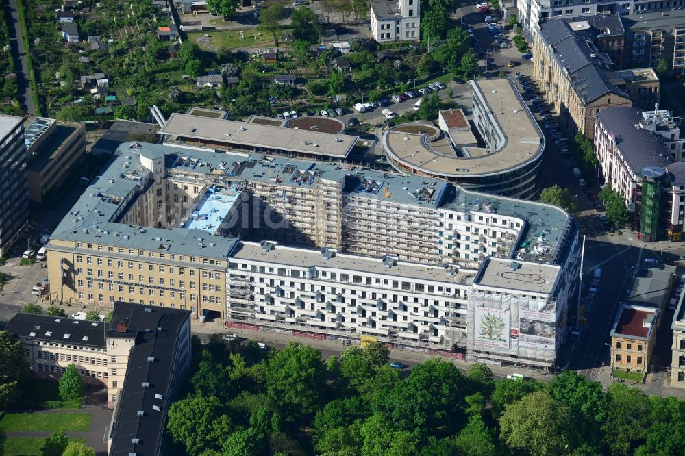 Leipzig von oben - Baustelle des Neubauprojekt LKG Carré in Leipzig im Bundesland Sachsen