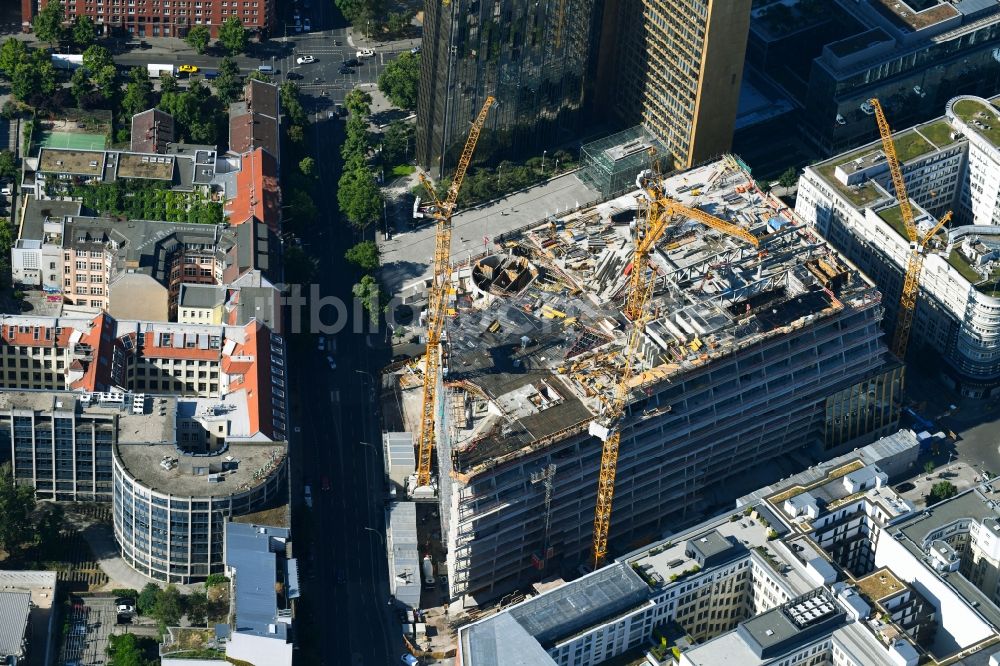 Luftaufnahme Berlin - Baustelle des Neubaus Axel Springer Campus an der Krausenstraße - Schützenstraße in Berlin