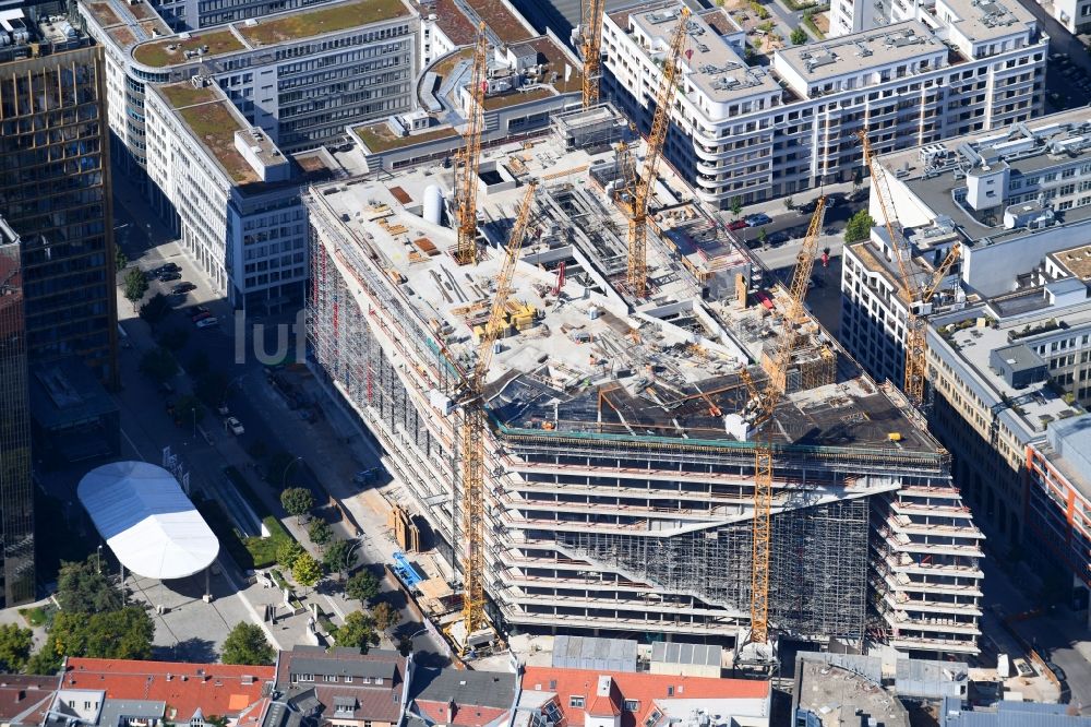 Luftbild Berlin - Baustelle des Neubaus Axel Springer Campus an der Krausenstraße - Schützenstraße in Berlin