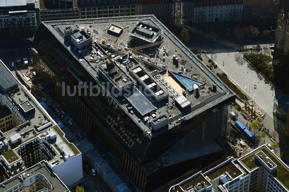 Berlin von oben - Baustelle des Neubaus Axel Springer Campus an der Krausenstraße - Schützenstraße in Berlin