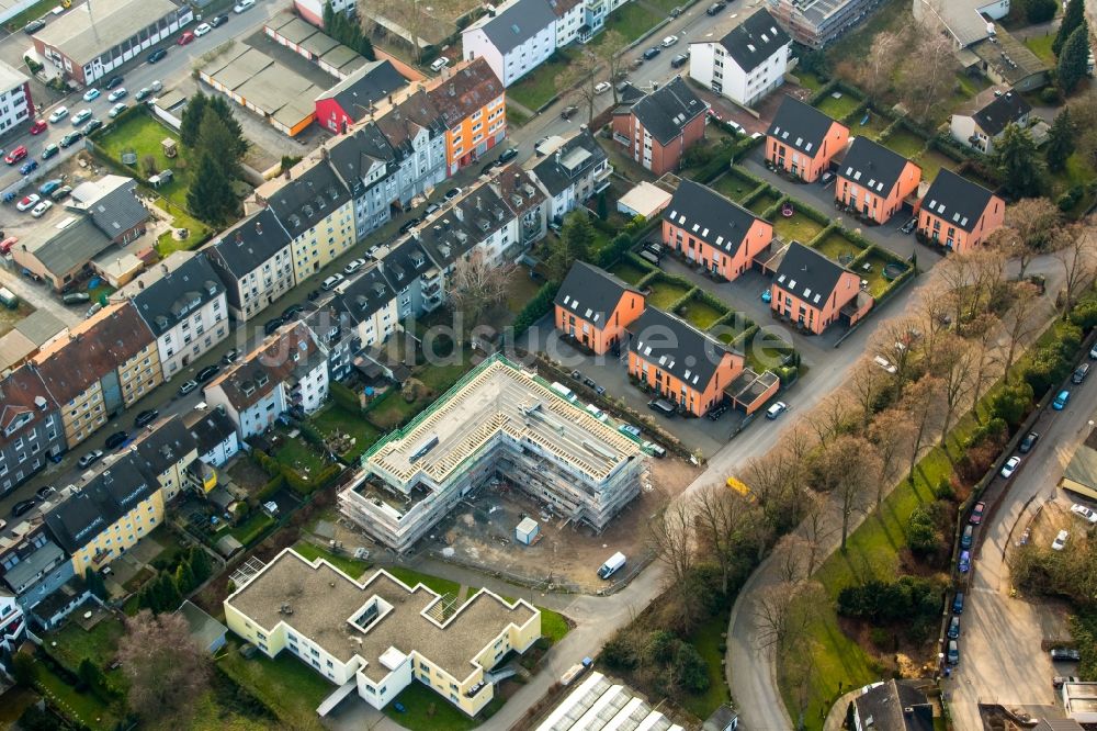 Luftaufnahme Witten - Baustelle eines Neubaus im Wohngebiet im Johannes-Busch-Weg in Witten im Bundesland Nordrhein-Westfalen