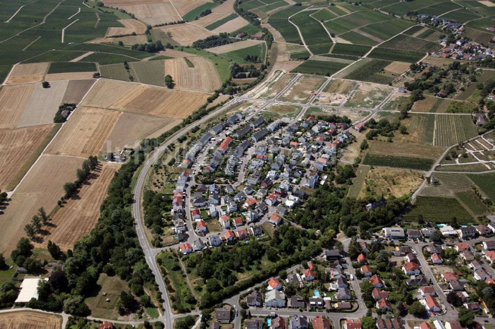 Luftaufnahme Bodenheim - Baustelle mit Neubauten in Bodenheim im Bundesland Rheinland-Pfalz