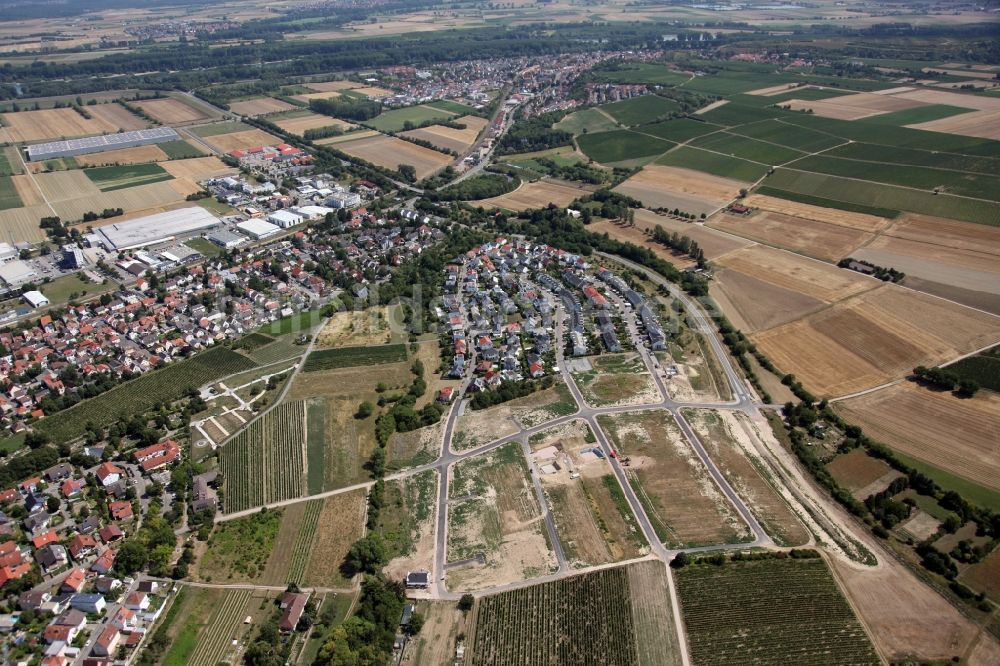 Bodenheim von oben - Baustelle mit Neubauten in Bodenheim im Bundesland Rheinland-Pfalz