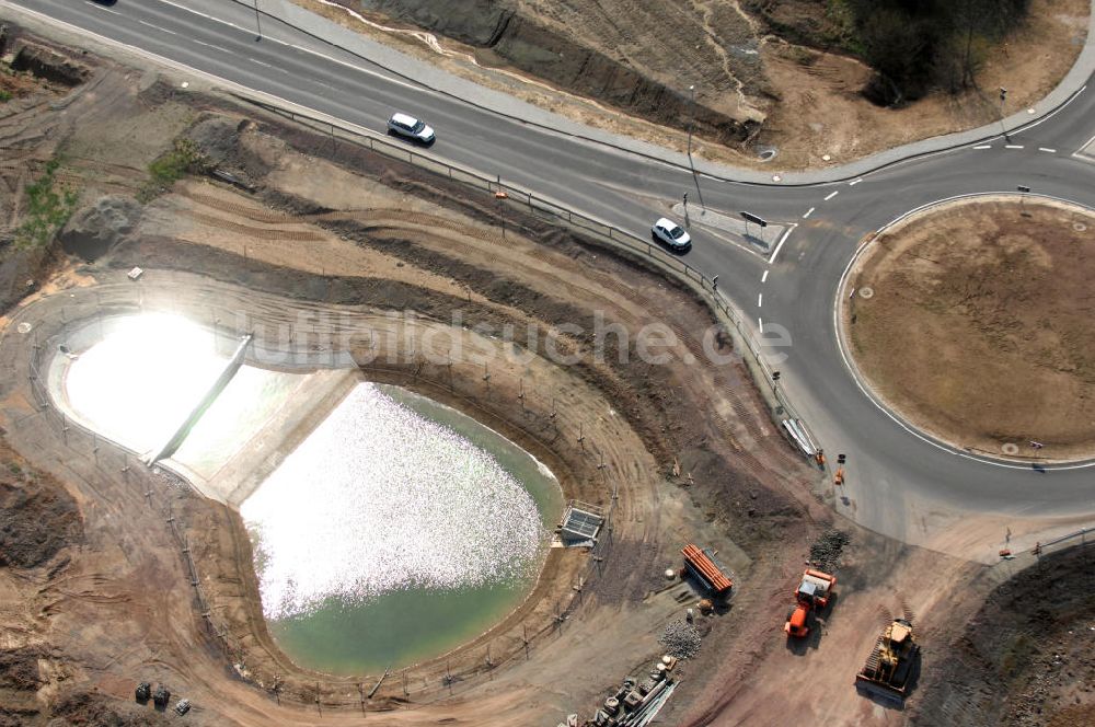 Eisenach von oben - Baustelle neue Anschlussstelle Eisenach-West A4