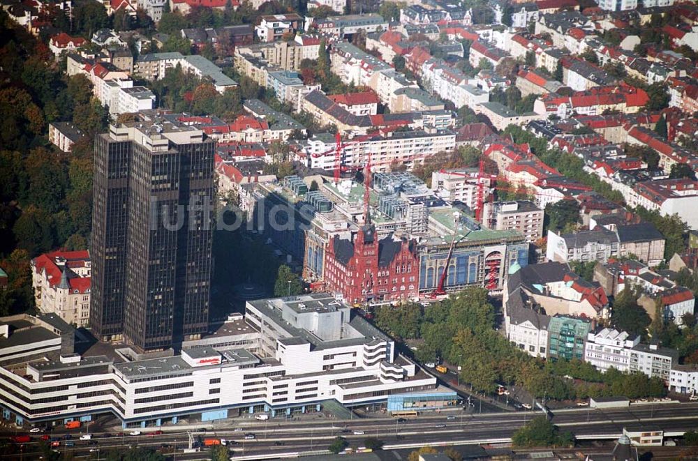 Berlin-Steglitz von oben - Baustelle des neuen Einkaufscenters Schloßgalerie