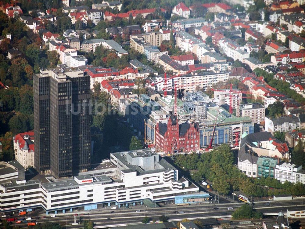 Berlin-Steglitz aus der Vogelperspektive: Baustelle des neuen Einkaufscenters Schloßgalerie