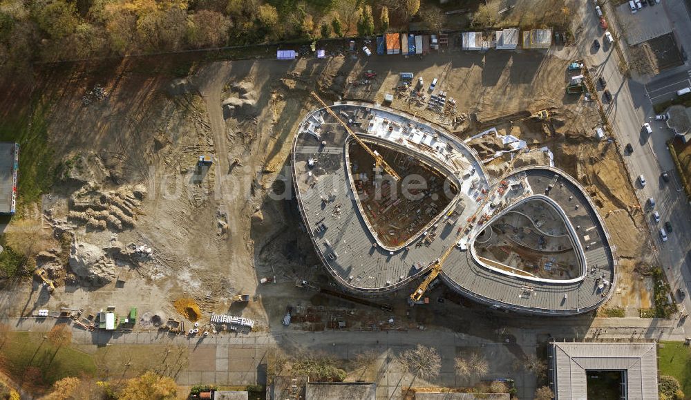 Luftaufnahme Bochum - Baustelle des Neuen Gymnasiums in Bochum