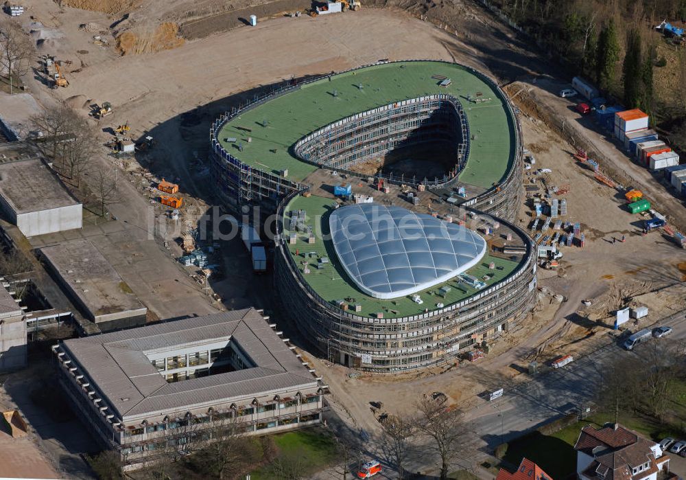 Bochum aus der Vogelperspektive: Baustelle des Neuen Gymnasiums in Bochum