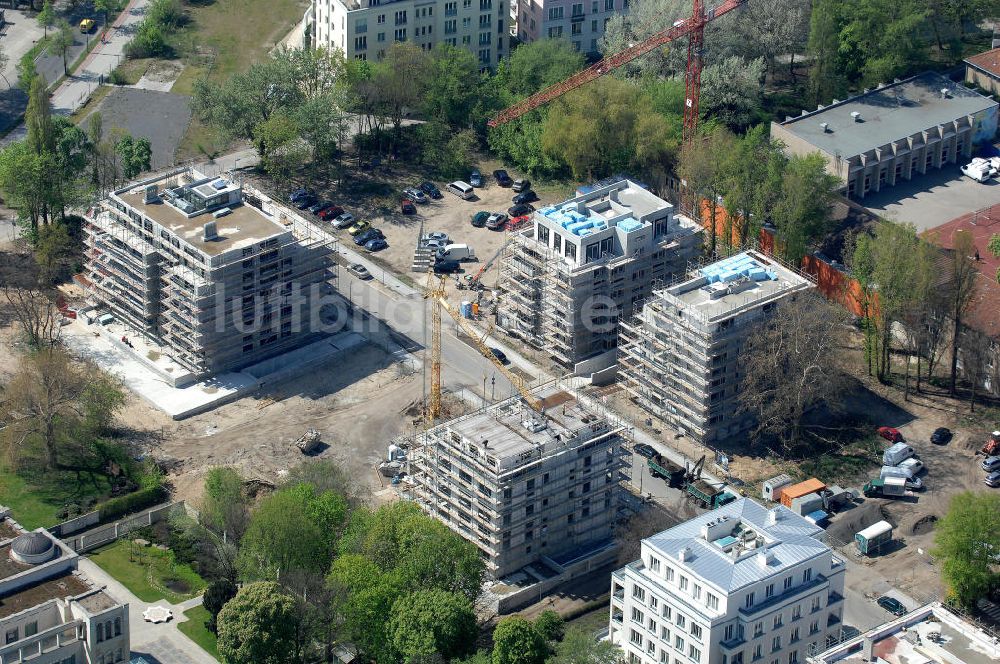 Luftbild Berlin - Baustelle der neuen Portugiesischen Botschaft an der Hiroshimastraße in Berlin-Tiergarten