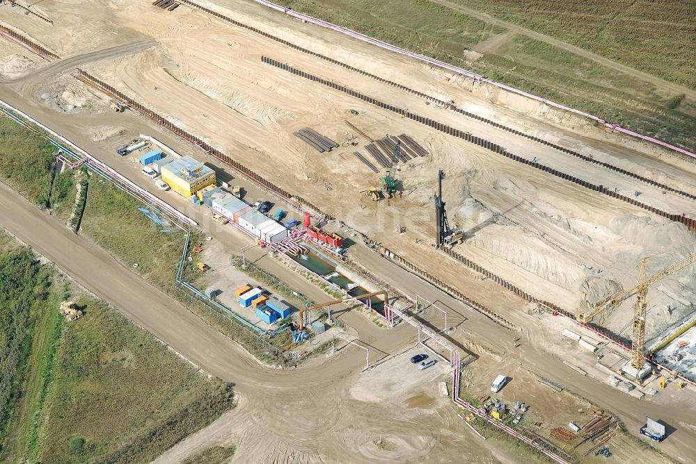 Luftbild Schönefeld - Baustelle des neuen Terminals am Flughafen Schönefeld (BBI)