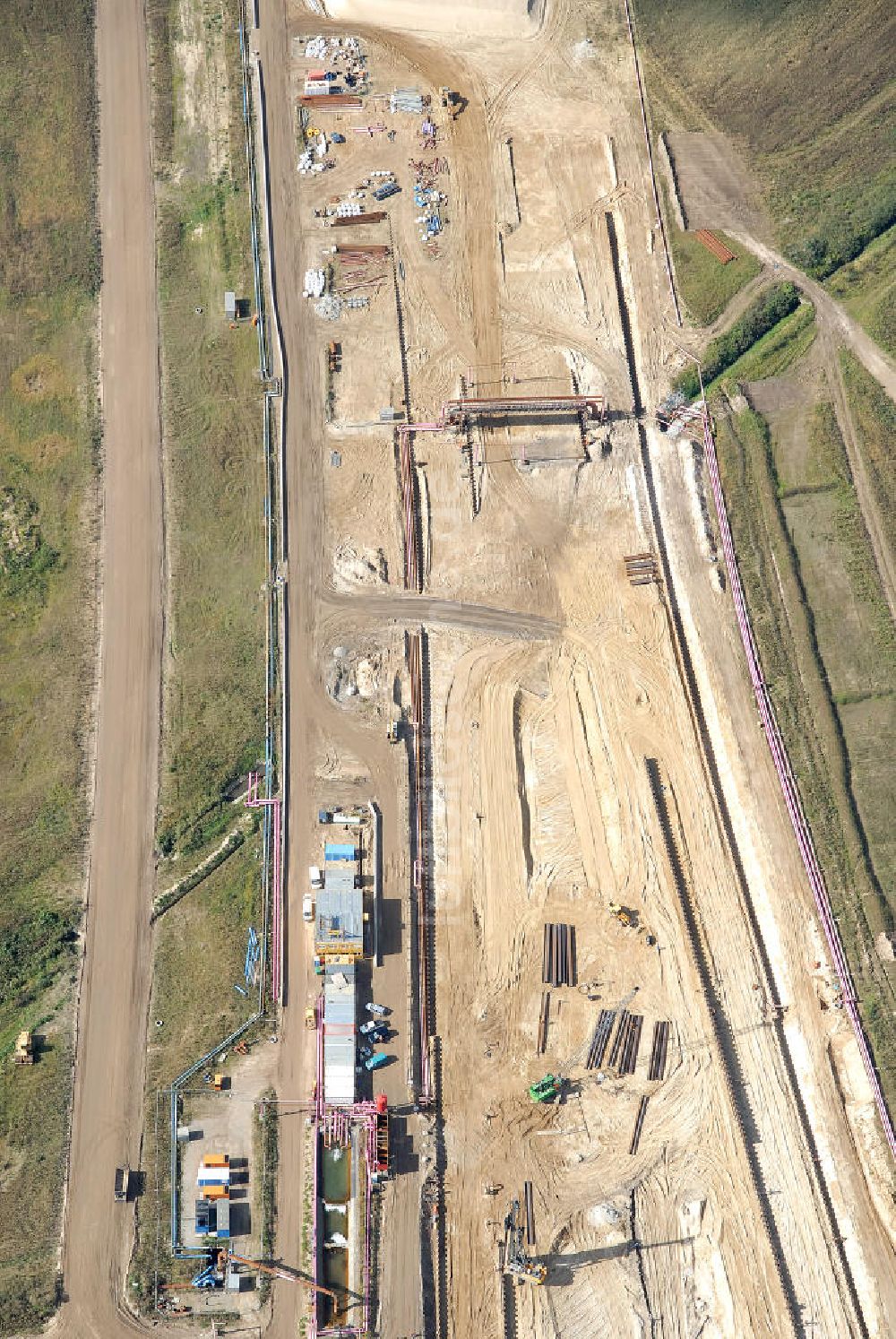 Luftbild Schönefeld - Baustelle des neuen Terminals am Flughafen Schönefeld (BBI)