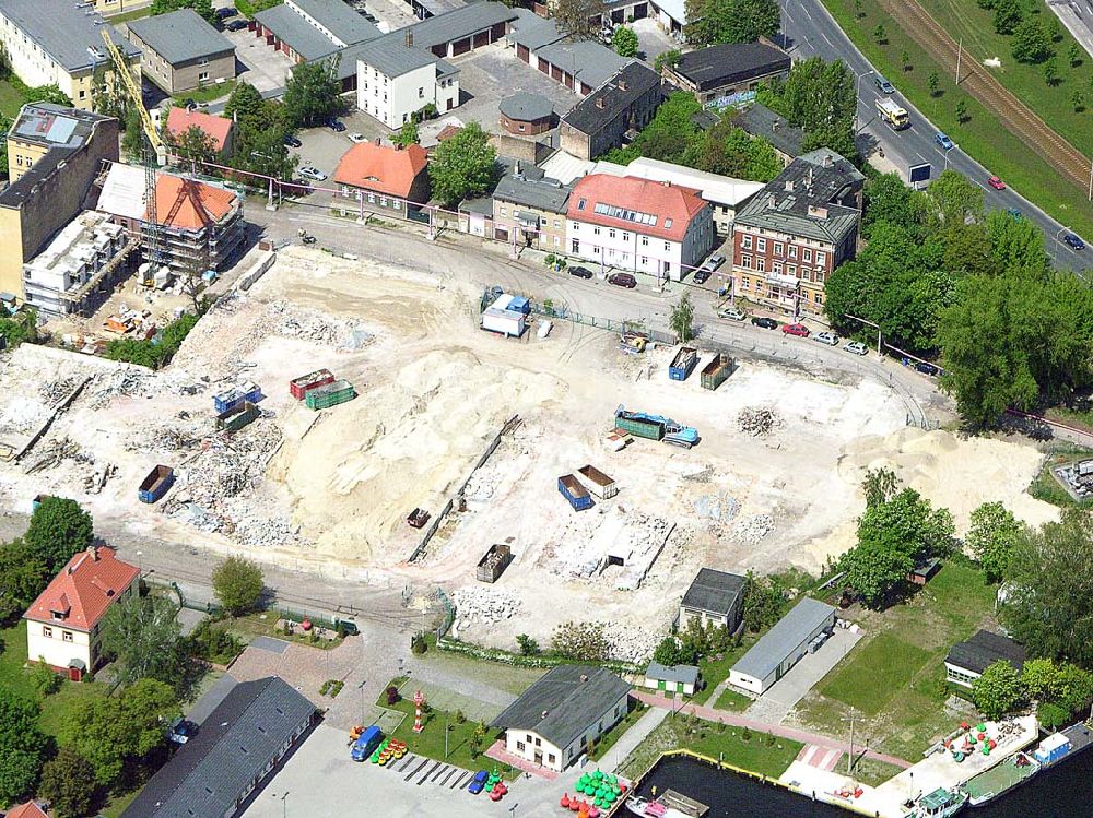 Potsdam / BRB aus der Vogelperspektive: Baustelle eines neuen Wohn -und Geschäftshauses