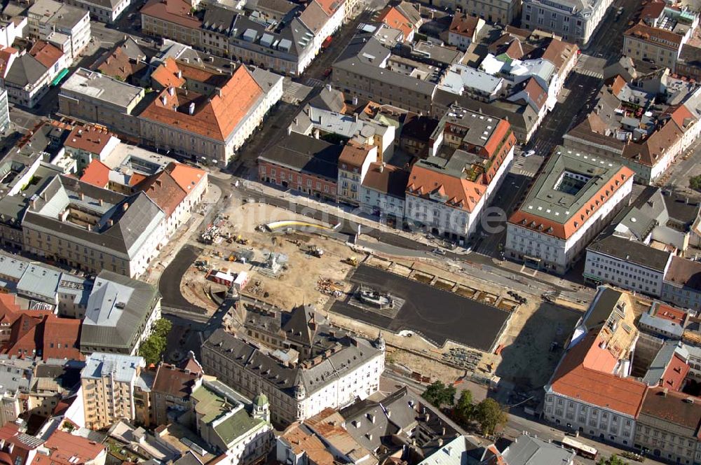 Luftbild Klagenfurt - Baustelle Neuer Platz (Klagenfurt)