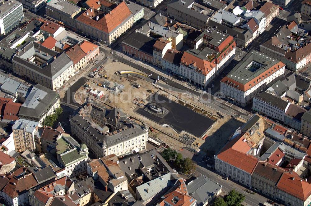 Luftaufnahme Klagenfurt - Baustelle Neuer Platz (Klagenfurt)