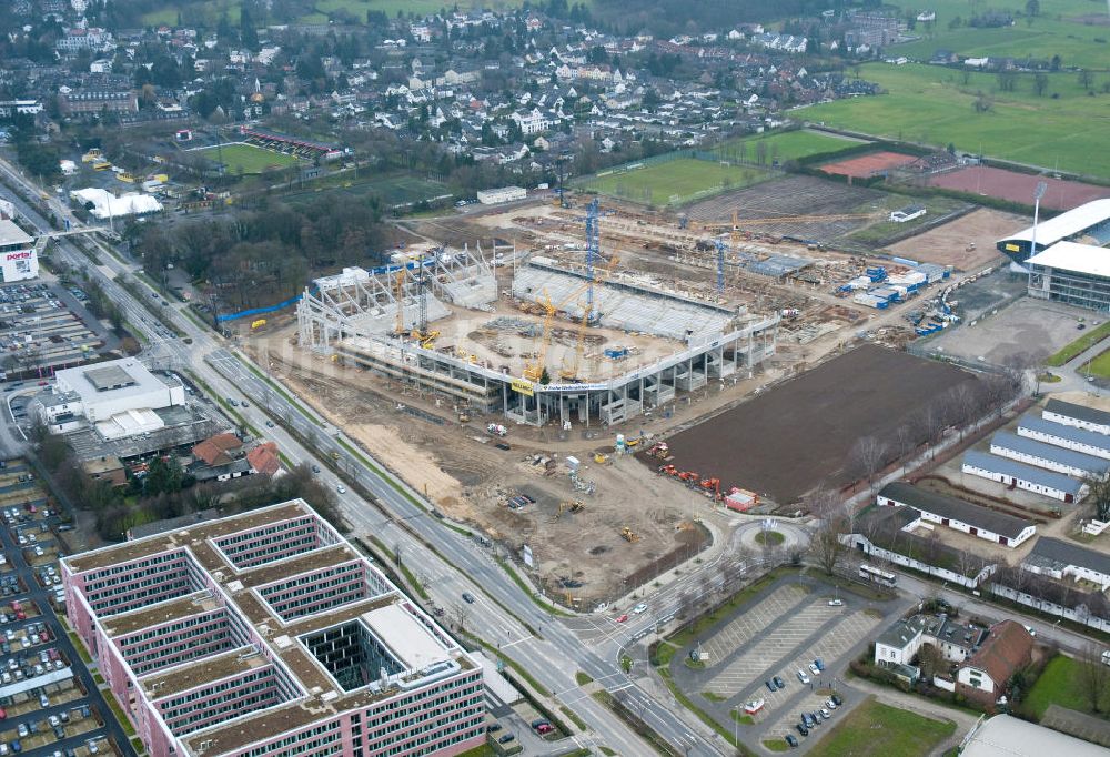 Aachen aus der Vogelperspektive: Baustelle Neuer Tivoli Aachen