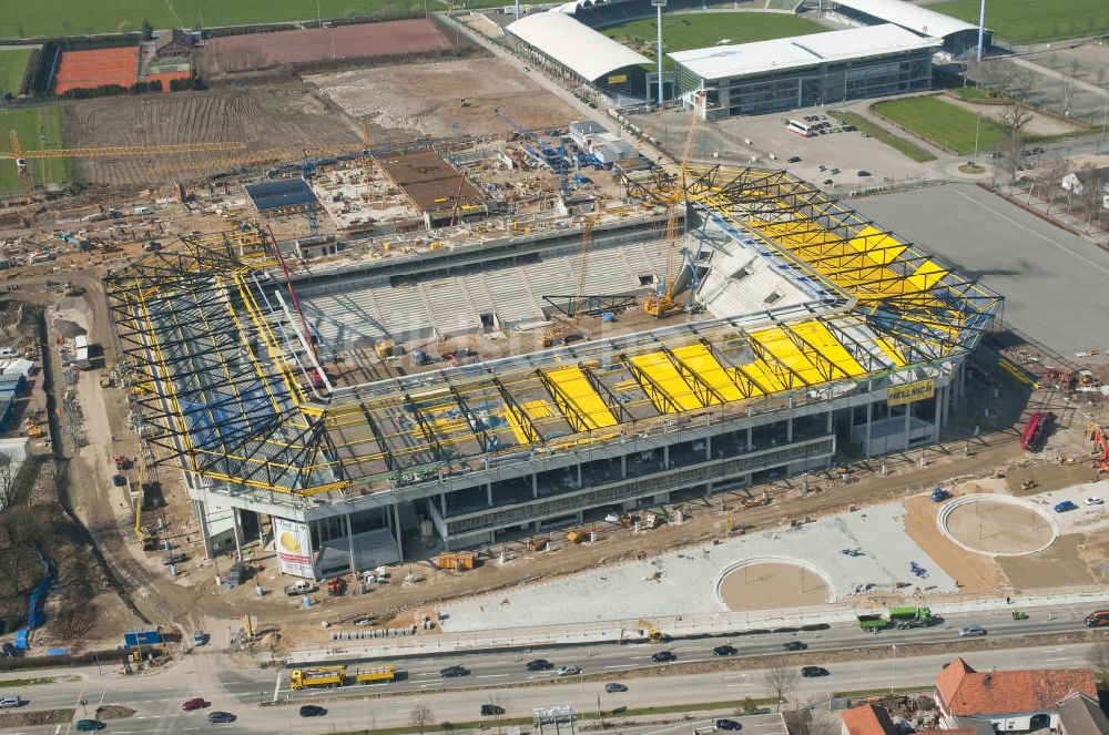 Aachen aus der Vogelperspektive: Baustelle Neuer Tivoli Aachen