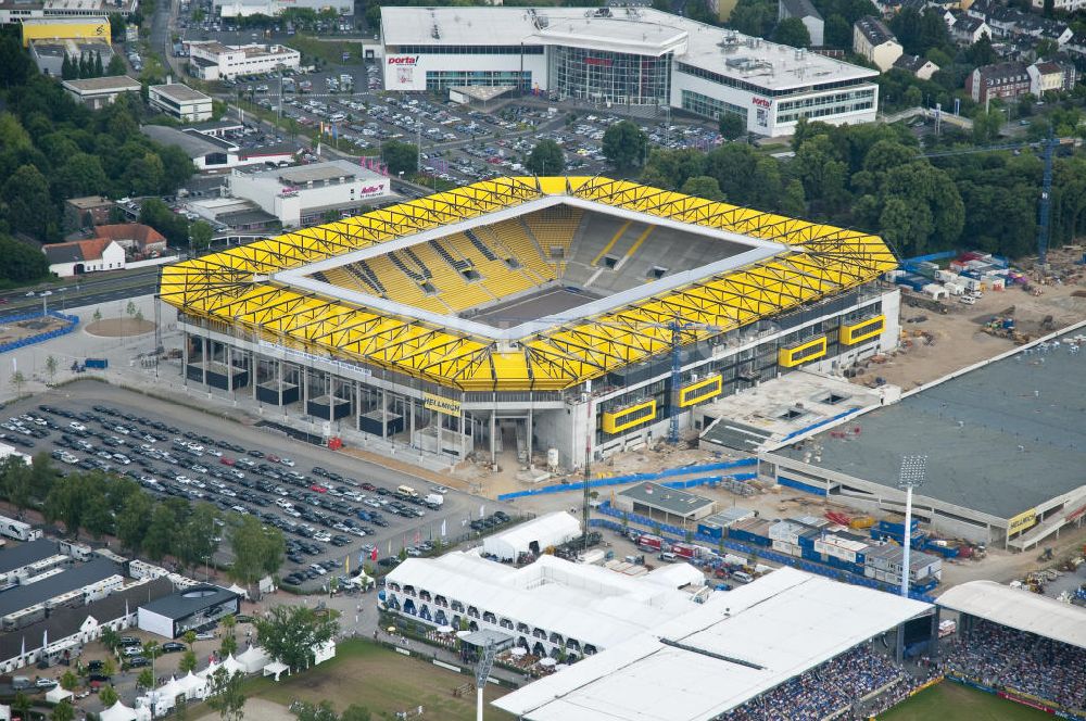 Aachen aus der Vogelperspektive: Baustelle Neuer Tivoli Aachen