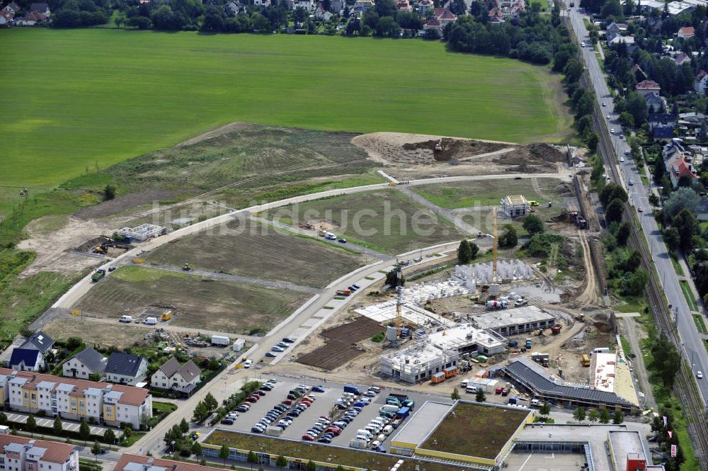 Luftbild Leipzig - Baustelle für neues Wohngebiet in Leipzig-Probstheida