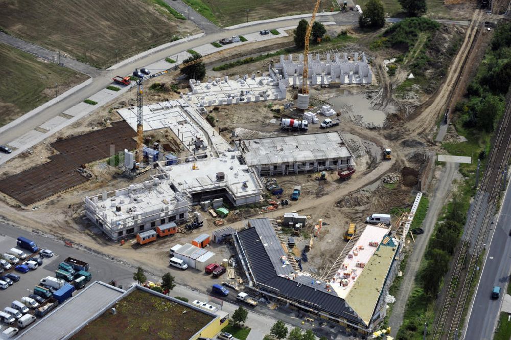 Leipzig aus der Vogelperspektive: Baustelle für neues Wohngebiet in Leipzig-Probstheida