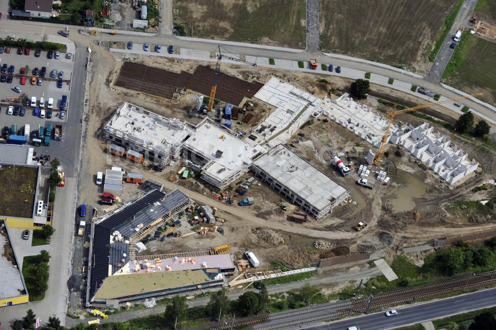 Luftbild Leipzig - Baustelle für neues Wohngebiet in Leipzig-Probstheida